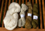 lichen / lav undyed on the left